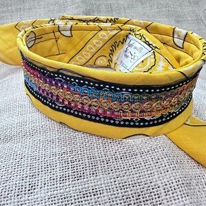 Choker Scarf Metallic Embellished Paisley-Neckerchief Headband Handmade OOAK 29